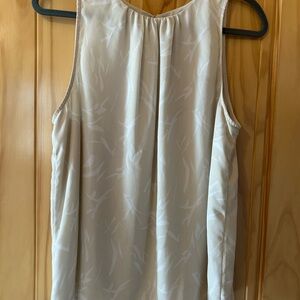 A New Day Cream Patterned Sleeveless Blouse